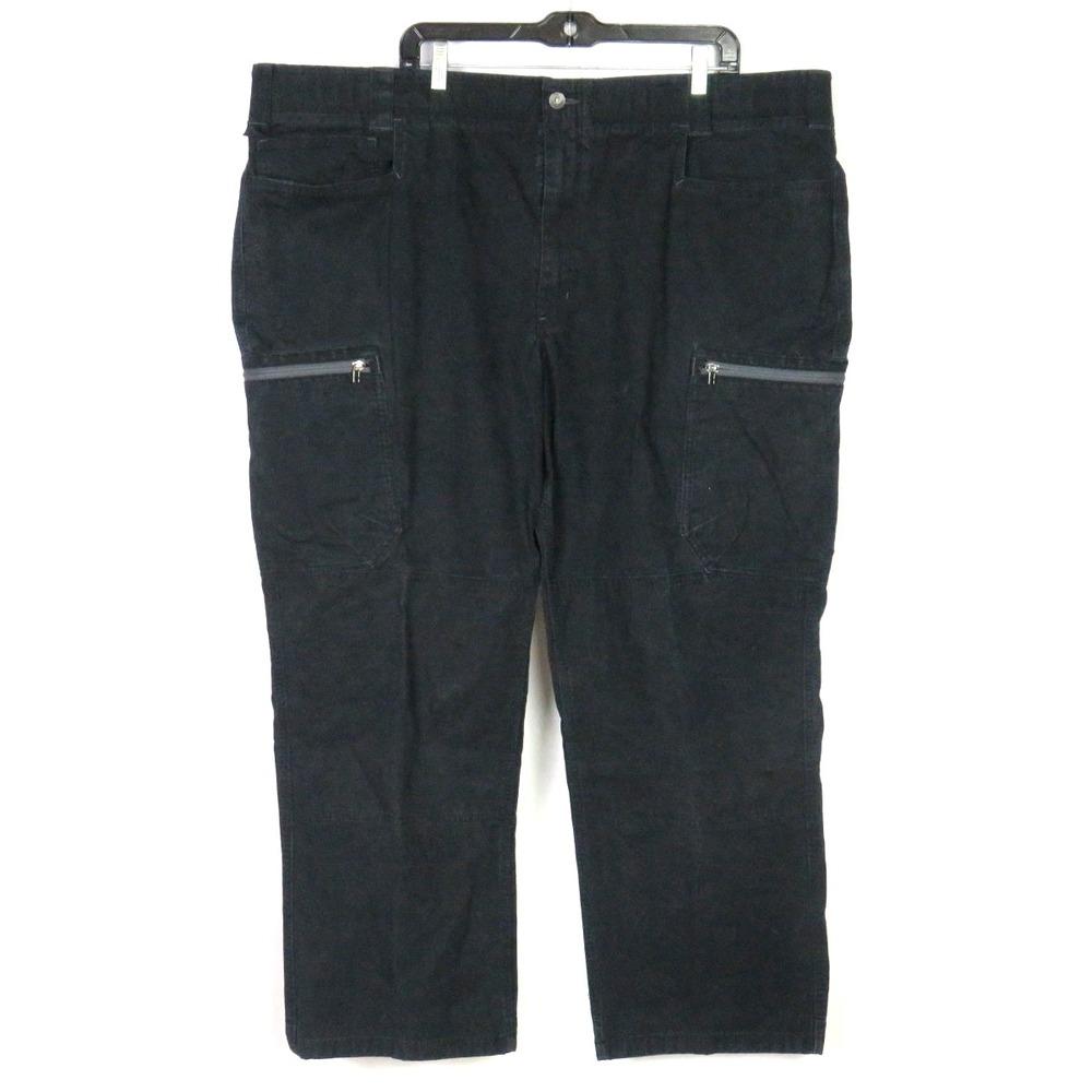 Alaskan Hardgear Navy Blue Canvas Stretch Cargo Work Pants Men's 48‎ X 30